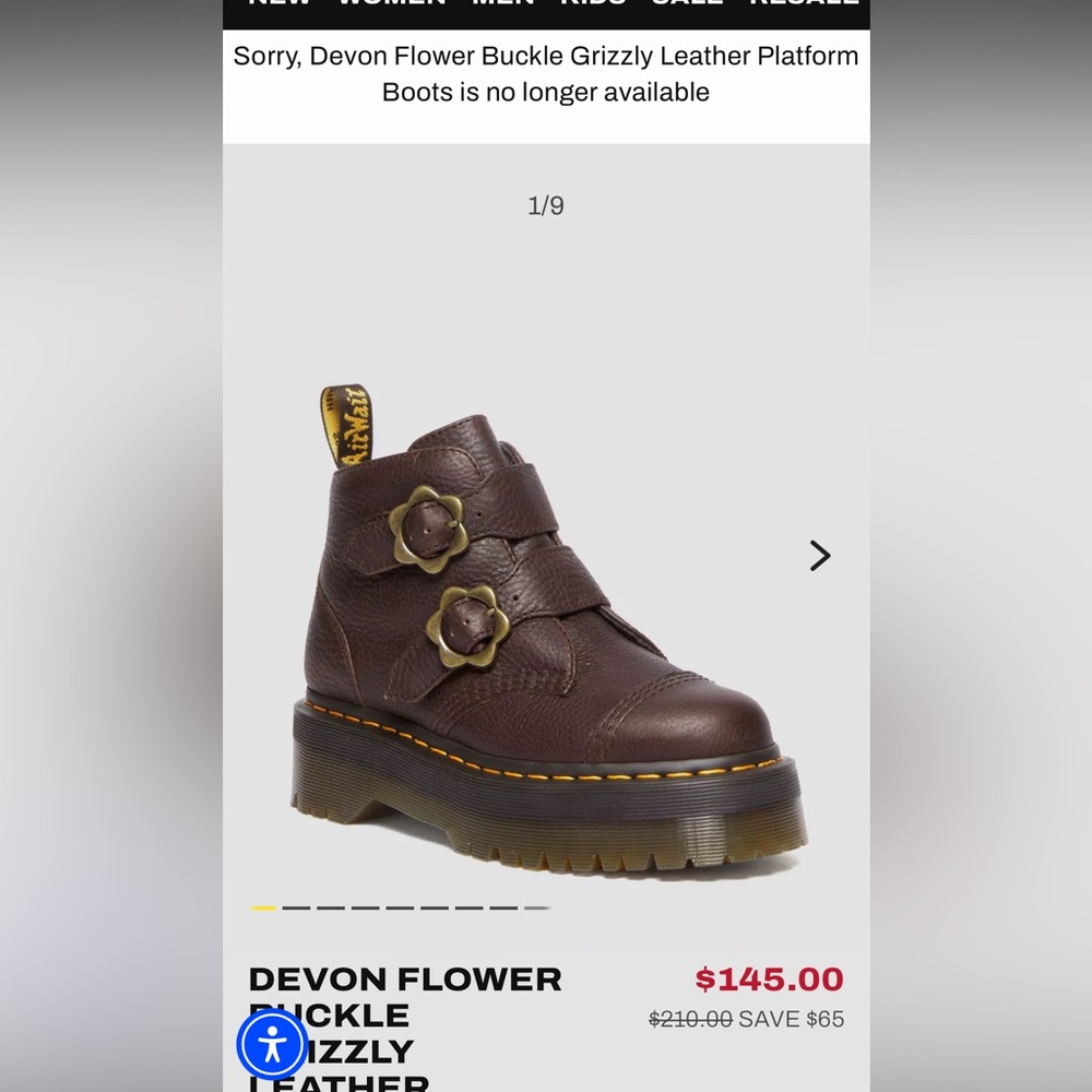 Dr. Marten Devon Flower Buckle Boot